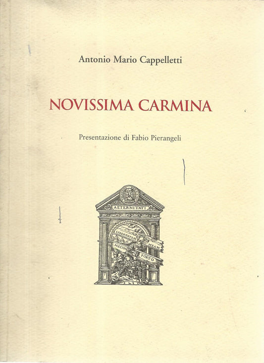Novissima carmina - copertina