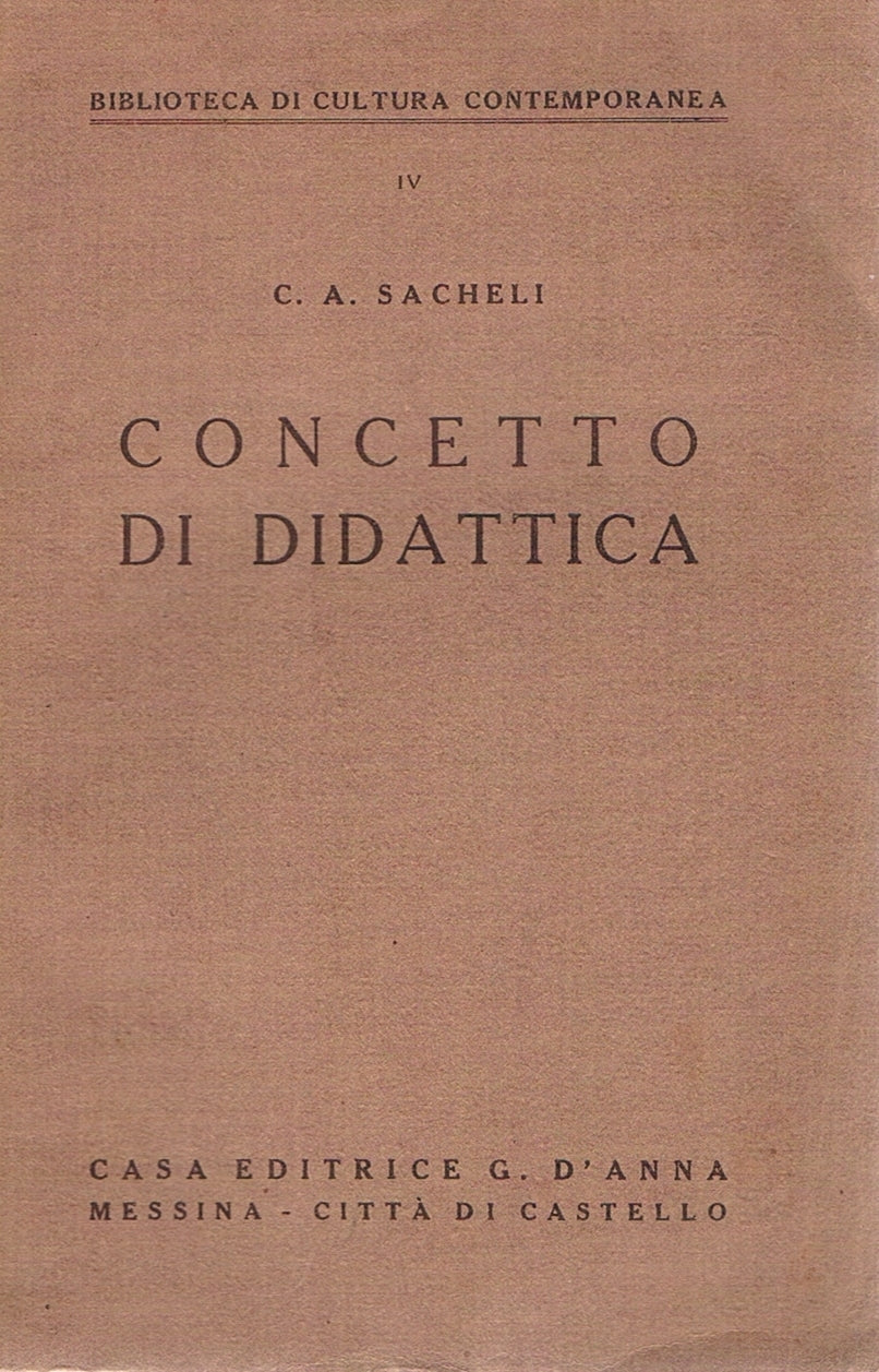 Concetto di didattica - copertina