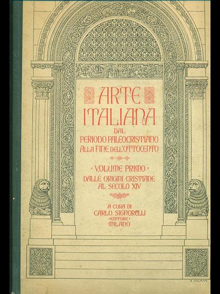 Arte italiana dal periodo paleocristiano alla fine dell'ottocento. Volumi 1-2-3-4 - copertina