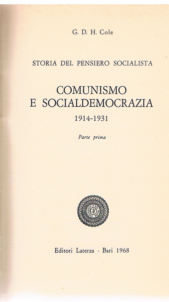 Storia del pensiero socialista. IV1/IV2 - Comunismo e socialdemocrazia - copertina