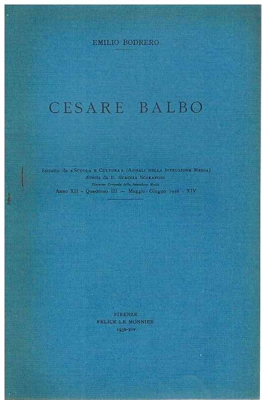Cesare Balbo - copertina