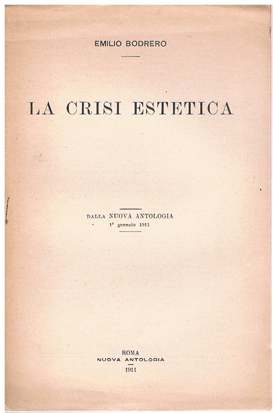 La crisi estetica - copertina