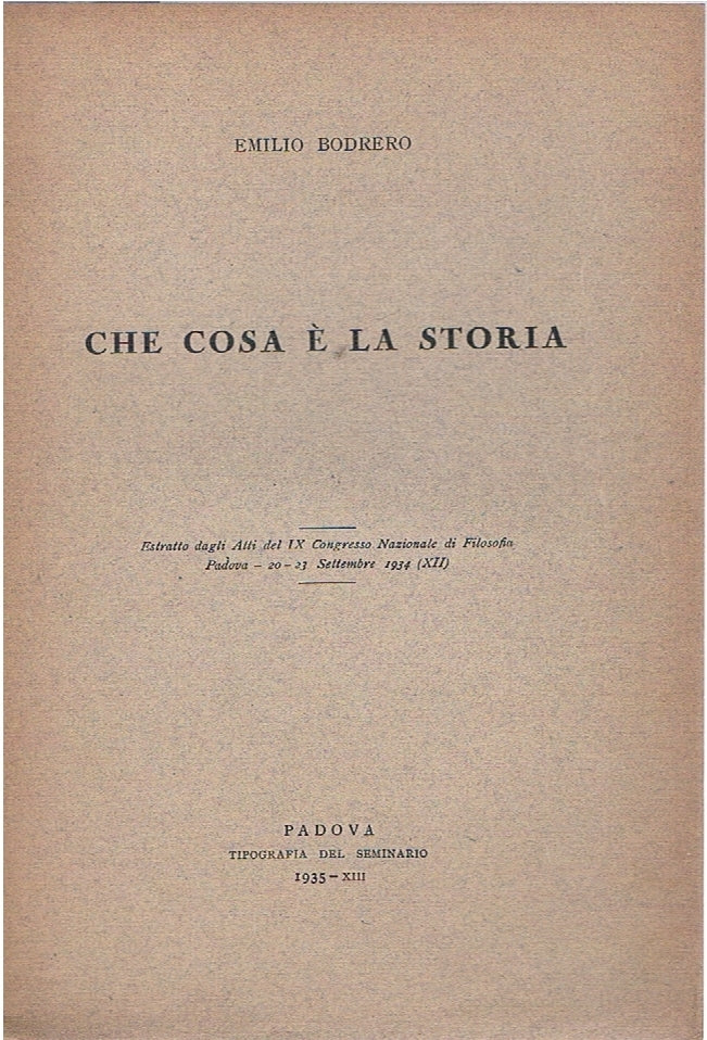 Che cosa è la storia - copertina