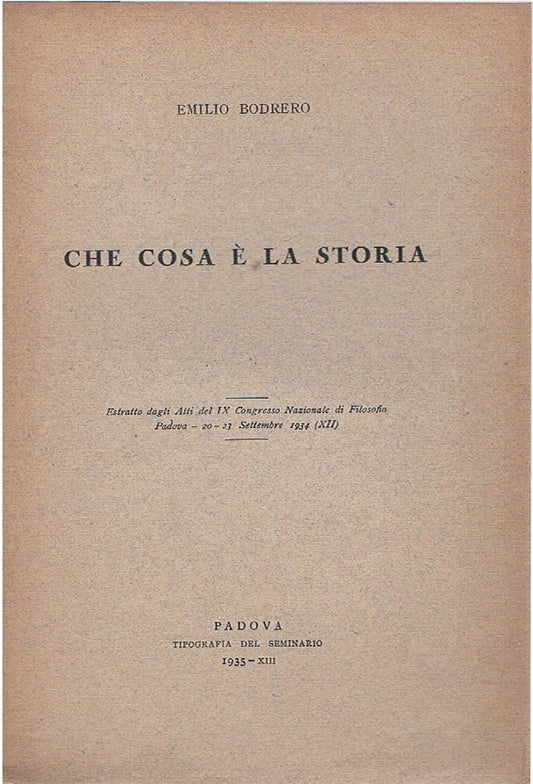Che cosa è la storia - copertina