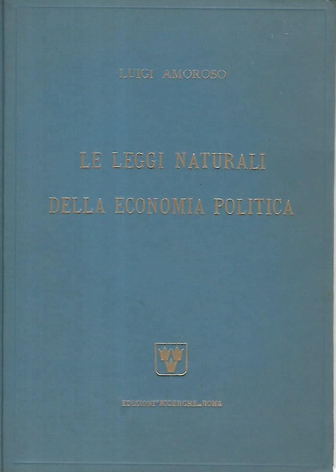 Le leggi naturali della economia politica - copertina