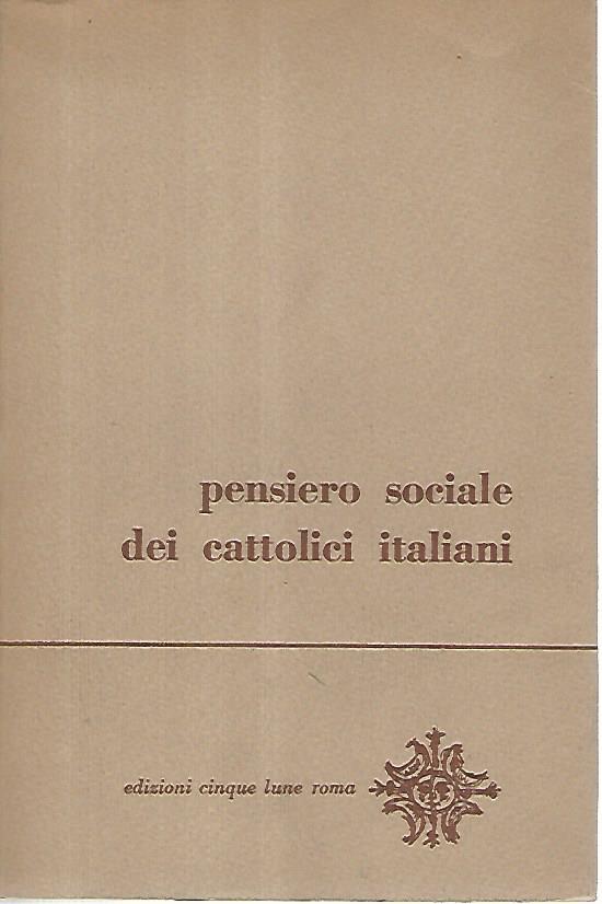Pensiero sociale dei cattolici italiani - copertina