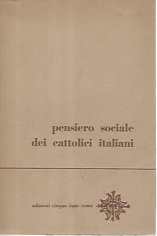 Pensiero sociale dei cattolici italiani - copertina