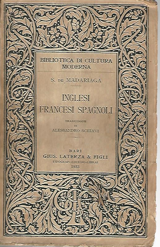 Inglesi francesi e spagnoli - copertina