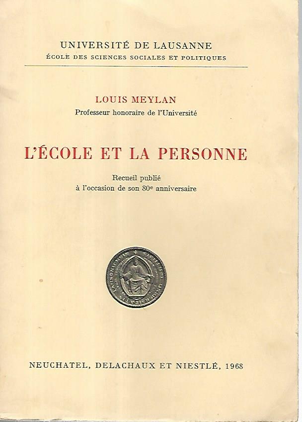 L'ecole et la personne - copertina