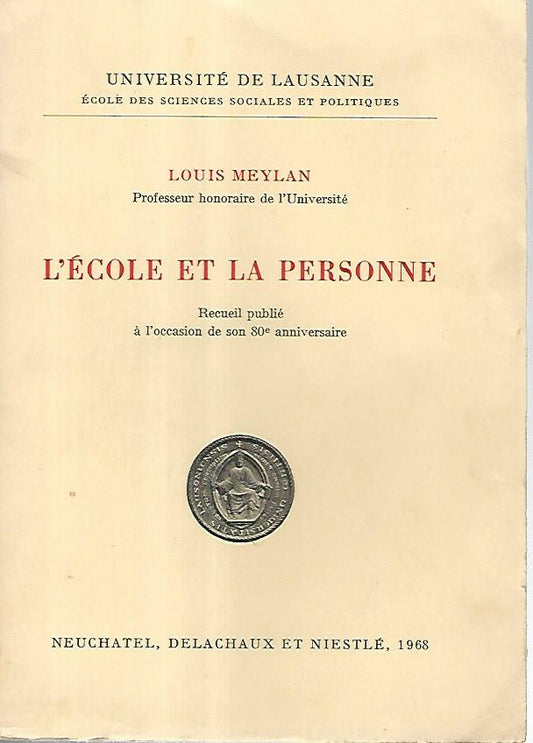 L'ecole et la personne - copertina