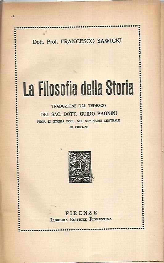 La filosofia della storia - copertina