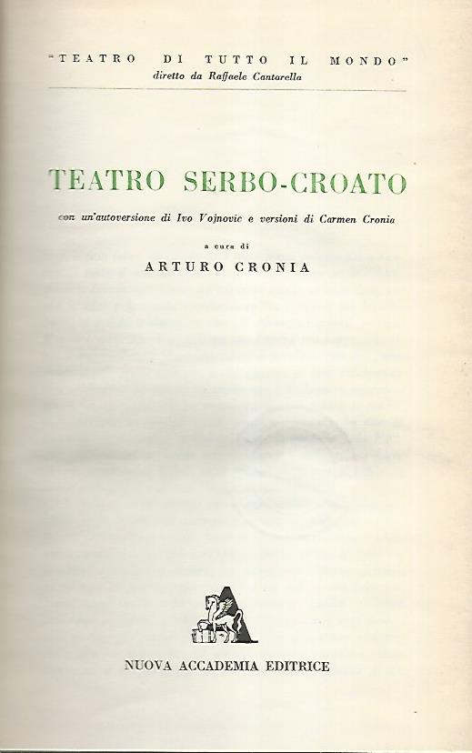 Teatro serbo-croato - copertina
