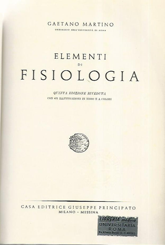 Elementi di fisiologia - copertina
