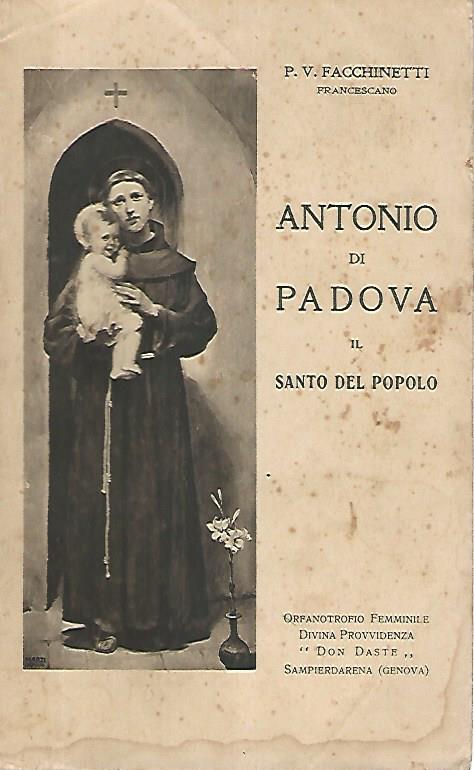 Antonio di Padova il santo del popolo - copertina