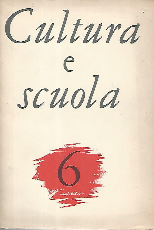 Cultura e scuola 6 - copertina