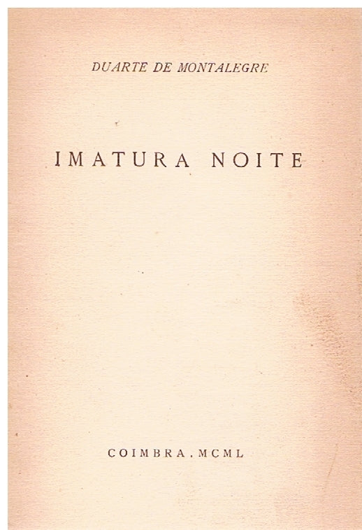 Imatura noite - copertina