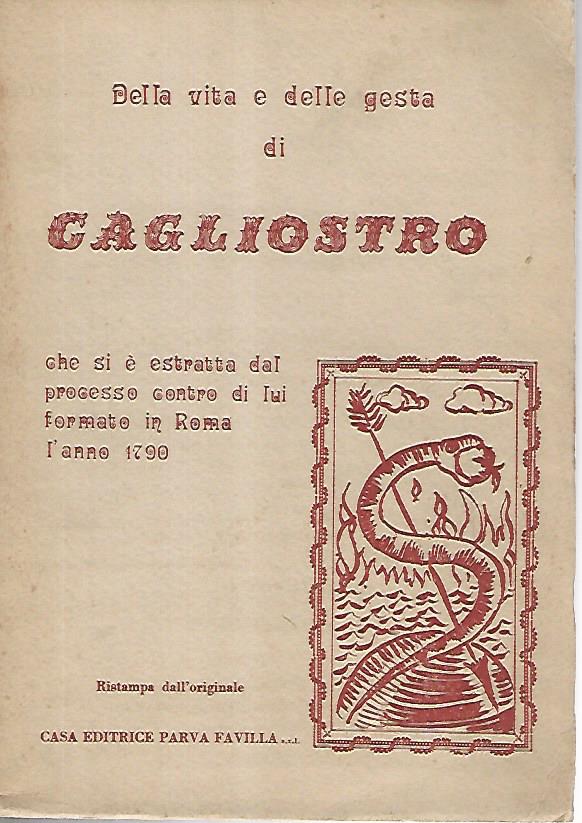 Della vita e delle gesta di Cagliostro - copertina