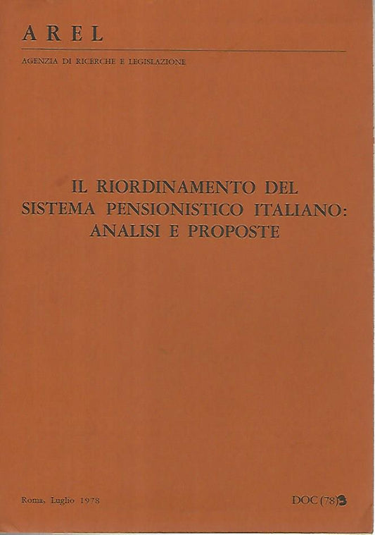 Il riordinamento del sistema italiano:analisi e proposte - copertina