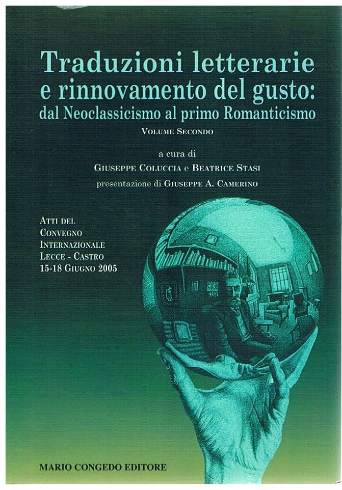 Traduzioni letterarie e rinnovamento del gusto: dal Neoclassicismo al primo Romanticismo. Volume secondo - copertina