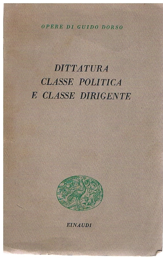 Dittatura classe politica e classe dirigente - copertina