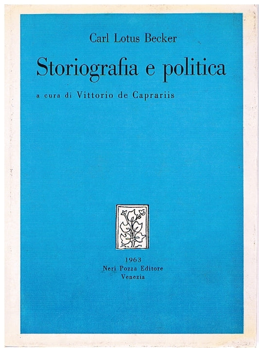 Storiografia e politica - copertina