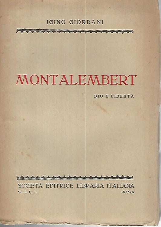 Montalembert. Dio e libertà - copertina
