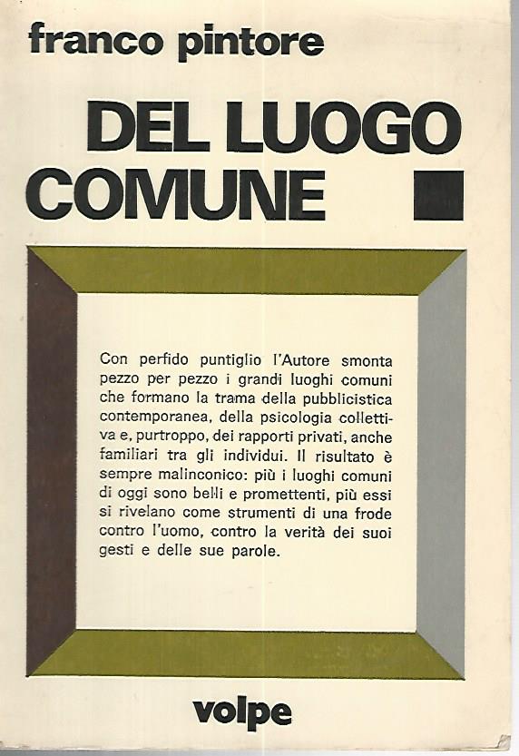 Del luogo comune - copertina