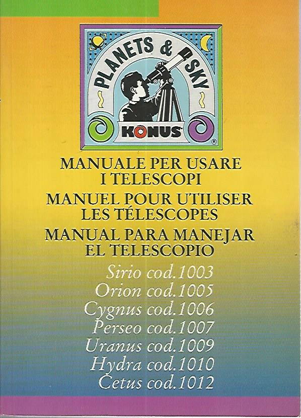 Manuale per usare i telescopi - copertina