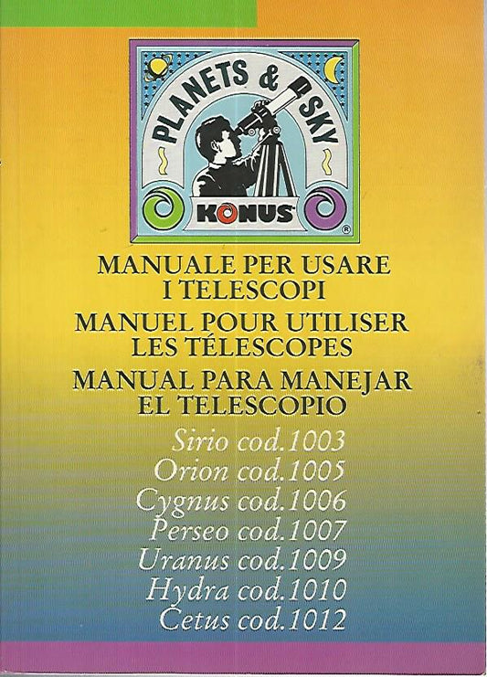 Manuale per usare i telescopi - copertina