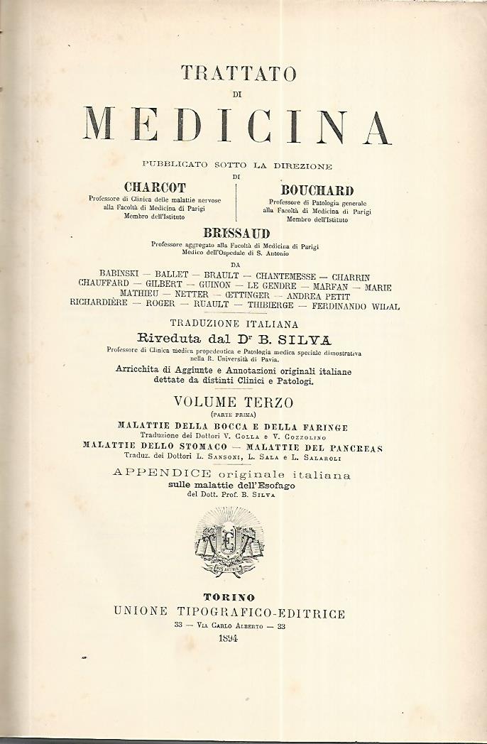 Trattato di medicina. Volume terzo - copertina