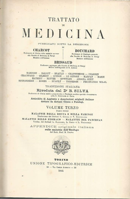 Trattato di medicina. Volume terzo - copertina