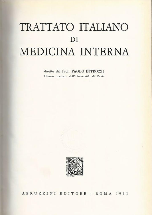 Trattato di medicina interna.Malattie del sangue e degli organi emopoietici. Malattie del sangue reticolo-istiocitario. Parte 1-2-3 - copertina