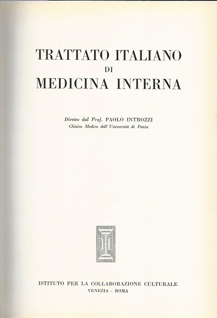 Trattato italiano di medicina interna. Malattie del sistema nervoso.Volumi 1-2 - copertina