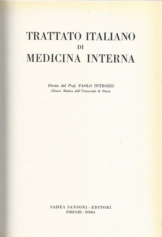Trattato italiano di medicina interna.Malattie delle ghiandole a secrezione interna - copertina