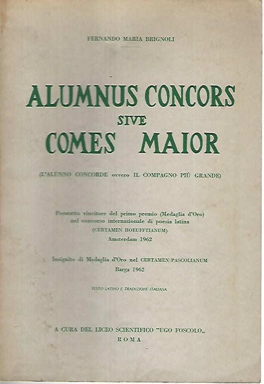 Alumnus concors sive comes maior - copertina