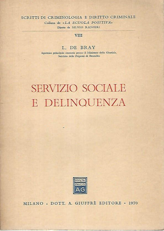 Servizio sociale e delinquenza - copertina