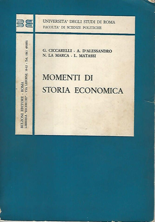Momenti di storia economica - copertina