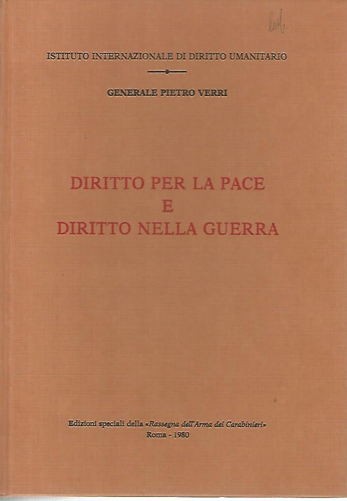 Diritto per la pace e diritto nella guerra - copertina