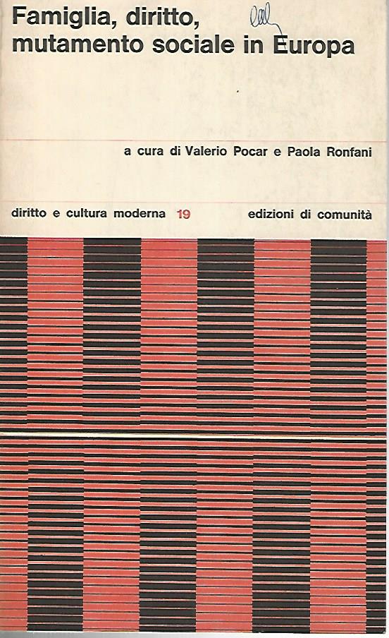 Famiglia, diritto,mutamento sociale in Europa - copertina