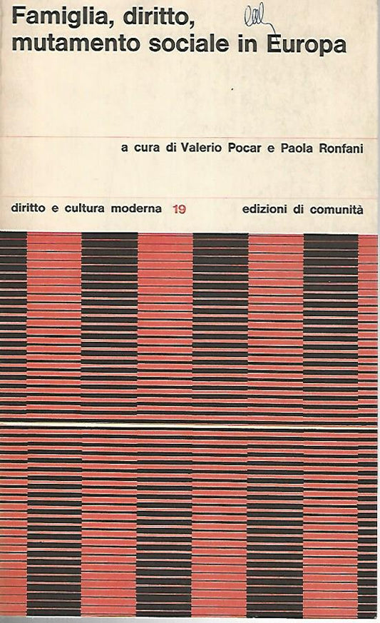 Famiglia, diritto,mutamento sociale in Europa - copertina
