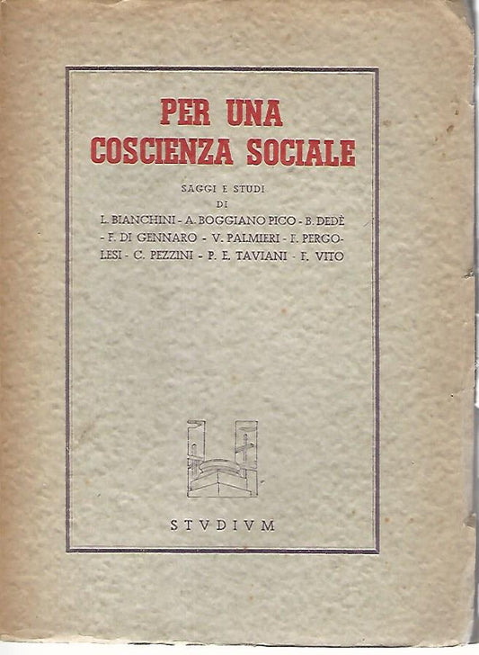 Per una coscienza sociale - copertina