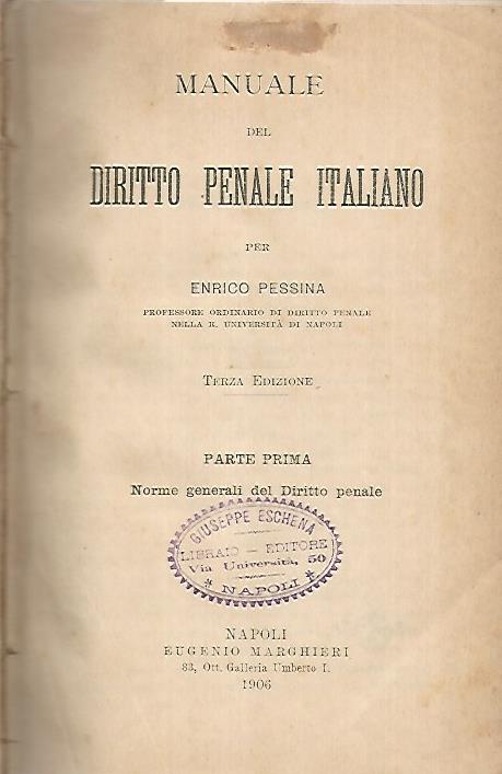 Manuale del diritto penale italiano - copertina