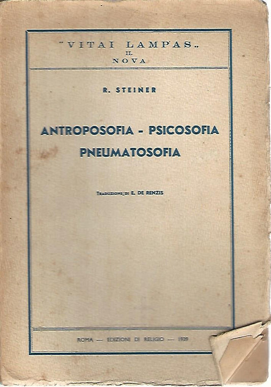 Antroposofia - Psicosofia - Pneumatosofia - copertina