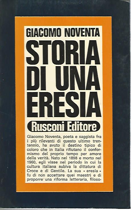 Storia di una eresia - copertina