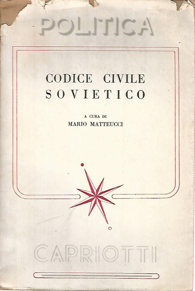 Codice civile sovietico - copertina