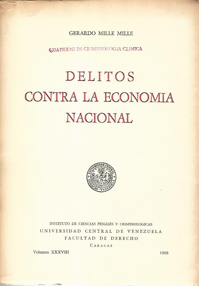 Delitos contra la economia nacional - copertina