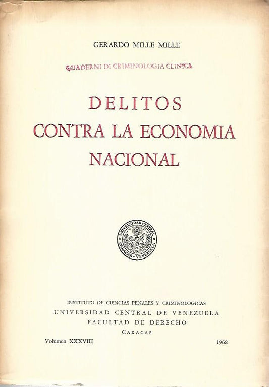Delitos contra la economia nacional - copertina