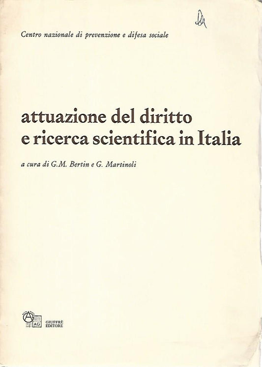 Attuazione del diritto e ricerca scientifica in Italia - copertina