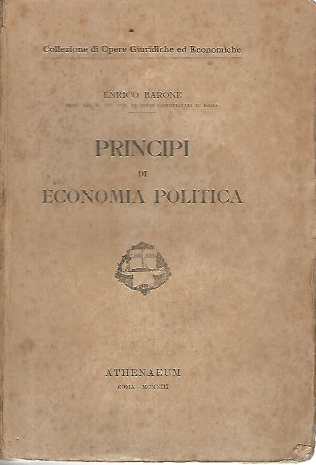 Principi di economia politica - copertina