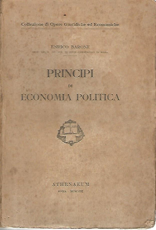 Principi di economia politica - copertina